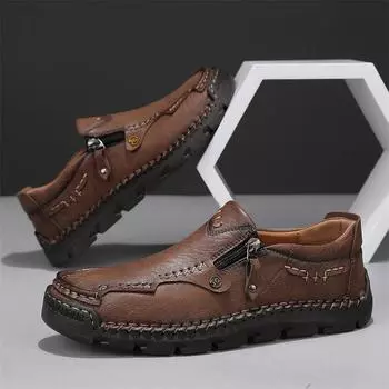 Мужские низкие кожаные туфли Повседневная обувь Кроссовки 39 чёрный