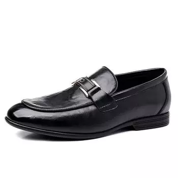 Мужская кожаная обувь, свадебные мужские туфли в британском стиле из воловьей кожи с острым носком, деловые лоферы, кожаная обувь для мужчин 38