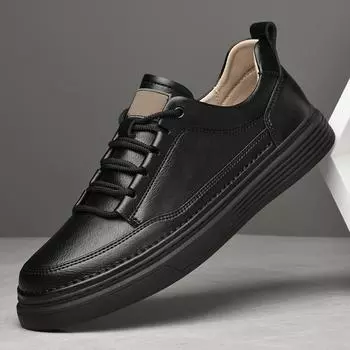 Мужская кожаная обувь высокого качества, летние удобные кроссовки, модельерская мужская обувь, универсальные туфли из мягкой кожи для скейтборда 36 бежевый