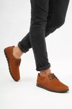 Мужская кожаная повседневная обувь из натуральной кожи желто-коричневого цвета из нубука