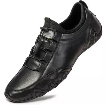 Мужская кожаная повседневная обувь Обувь для вождения 40 темно-коричневого