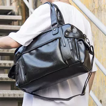 Мужская кожаная сумка через плечо с водонепроницаемой ручкой сверху для офиса