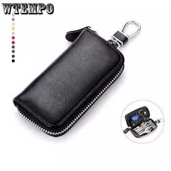 Мужская кожаная сумка для ключей на молнии, многофункциональная женская сумка для ключей General Motors розовый