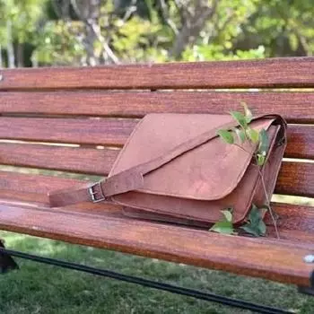 Мужская кожаная винтажная сумка-мессенджер для ноутбука, полностью ручной работы, портфель-сатчел 11 x 9 x 3 in