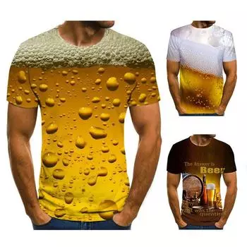 Мужская крутая футболка с 3D индивидуальной графикой, футболки с короткими рукавами, повседневная уличная одежда, летние топы 5XL