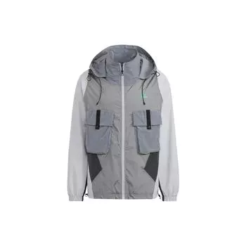 Мужская куртка Adidas Energy Wave с множеством карманов и капюшоном на молнии, светло-серебристая HR4444 XL