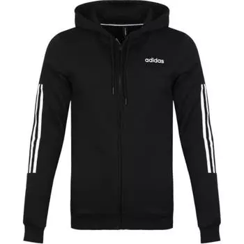 Мужская куртка Adidas M CE 3S Zip Hoodie с логотипом в полоску, черная DZ7696 S