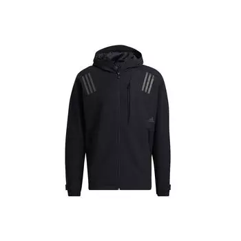 Мужская куртка Adidas Wv Multicolor с принтом логотипа и тремя полосками, черная H39264 L
