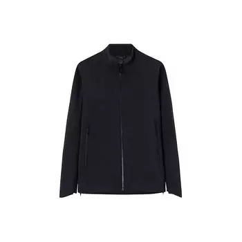 Мужская куртка Anta Champion All-Weather Series с воротником-стойкой, однотонная, на молнии, базовая, черного цвета 152410617-4 M