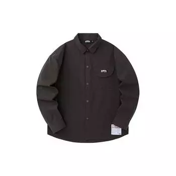 Мужская куртка Anta Lifestyle Series с однобортным квадратным вырезом и длинным рукавом, с логотипом цвета кофе 152338619-4 S