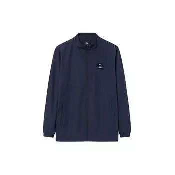 Мужская куртка Anta Solid Color с воротником-стойкой и застежкой-молнией, темно-синяя 152347609-1 XL