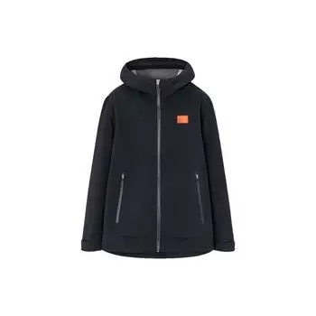 Мужская куртка Anta Solid Color Zip-Up Hooded Long Sleeve с капюшоном, дышащая, влагоотводящая, цвет Night-Sea-Black 152310629-2 M