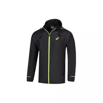 Мужская куртка Asics с капюшоном и дышащей молнией с длинным рукавом, черная 2011C330-001 L