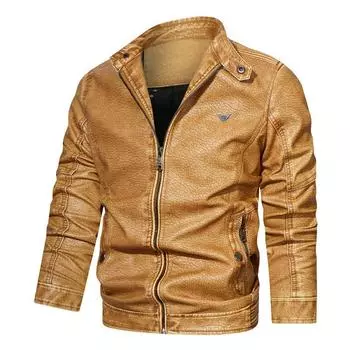 Мужская куртка больших размеров осень-зима повседневная куртка с воротником-стойкой Cross-Border XL чёрный