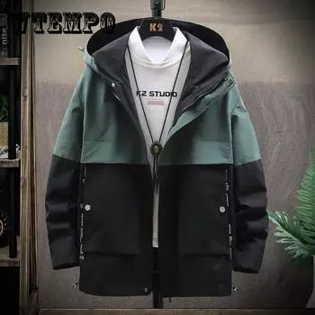 Мужская куртка-бутик, весенняя рабочая одежда с капюшоном, мягкое и удобное пальто, повседневный свободный топ, большой размер XXXL