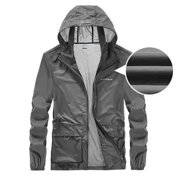 Мужская куртка Ice Silk, ультратонкая, быстросохнущая, с капюшоном, летняя рыболовная специальная одежда с солнцезащитным эффектом, спортивная дышащая одежда для кожи M белый