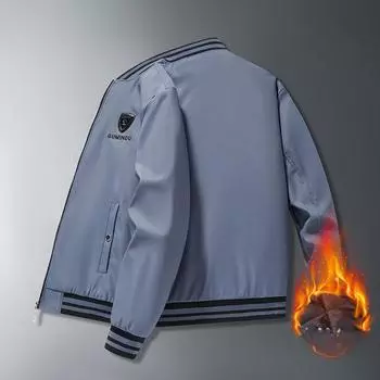 Мужская куртка Iron Head с вышивкой в европейском стиле на весну, осень и зиму M чёрный