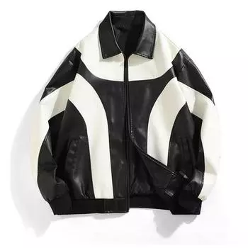 Мужская куртка из искусственной кожи в стиле хип-хоп, мягкая ветровка, мотоциклетное байкерское пальто-бомбер, женская куртка из искусственной кожи