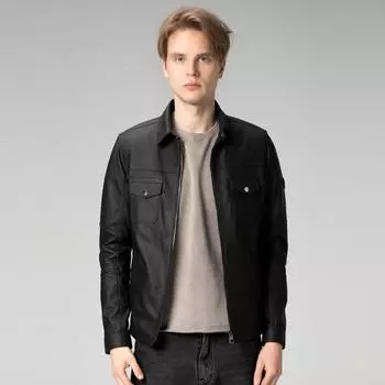 Мужская куртка из натуральной кожи, мужская куртка