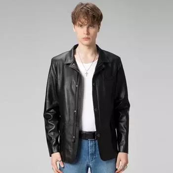 Мужская куртка из натуральной кожи, мужская куртка