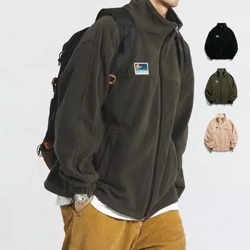 Мужская куртка из японской овечьей шерсти с воротником-стойкой, осенне-зимняя M зелёный