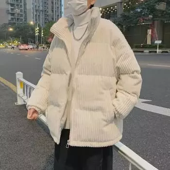 Мужская куртка из толстого хлопка в стиле Гонконга 2024 года, осень/зима