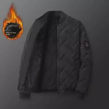 «Мужская куртка из высококачественного бархата Plus Velvet — тренд корейского стиля осень/зима» 5XL зелёный