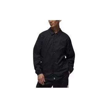 Мужская куртка Jordan Essential с буквенным логотипом и жаккардовым воротником, черная DV7617-010 M