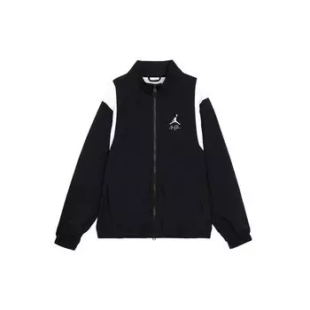 Мужская куртка Jordan Solid Color с вышитым воротником-молнией, черная FN4622-010 M