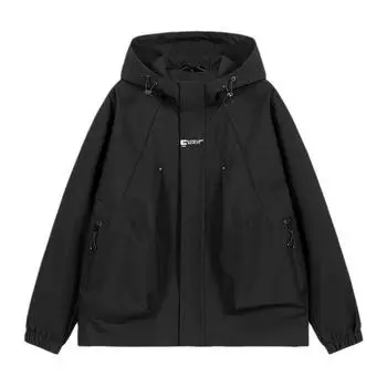 Мужская куртка куртка осень инструментальная уличная трендовая куртка с капюшоном водонепроницаемая ветрозащитная одинарная куртка куртка S легкие хаки