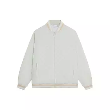 Мужская куртка Li-Ning Pure Color с вышивкой логотипа на молнии, белая AJDS351-1 L