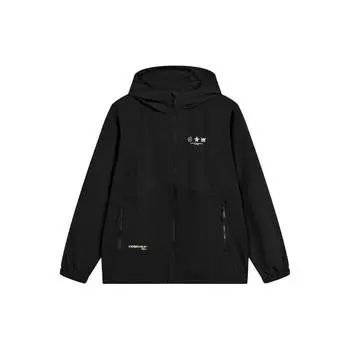 Мужская куртка Li Ning Wade Series Color Block с капюшоном и длинным рукавом, черная AFDT509-1 M