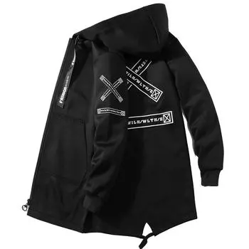 Мужская куртка, модный плащ, весна-осень, повседневная уличная куртка, комбинезон, верхняя одежда M белый