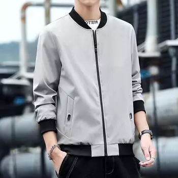 Мужская куртка, мужская бейсбольная майка с воротником-стойкой, мужская бейсбольная майка для молодых мужчин M