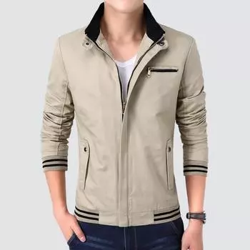 Мужская куртка Мужская тонкая молодежная повседневная мужская одежда Деловая мужская ветровка Tide S чёрный