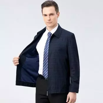 Мужская куртка мужская весна и осень новая одежда для пап среднего и пожилого возраста деловая повседневная куртка для мужчин 170