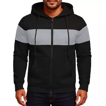 Мужская куртка на молнии, повседневная куртка-кардиган в стиле ретро с длинными рукавами L