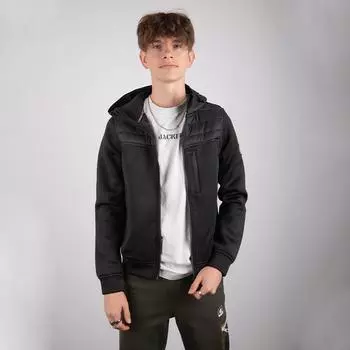 Мужская куртка на молнии с капюшоном из двух материалов JUST EMPORIO