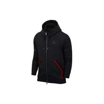 Мужская куртка на молнии с капюшоном Jordan Spliced Logo, черная CK1343-010 XS