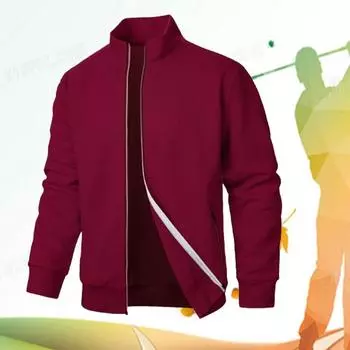 Мужская куртка на молнии с воротником-стойкой, толстовка с капюшоном, мужской повседневный спортивный свободный кардиган Yasheng S вино красного