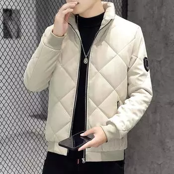 Мужская куртка на подкладке, куртка в клетку, теплая утолщенная повседневная куртка, свободная куртка на молнии XS чёрный