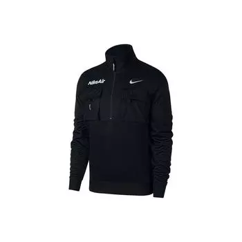 Мужская куртка Nike Air с половиной молнией, верхняя одежда, черная CU4169-010 XL
