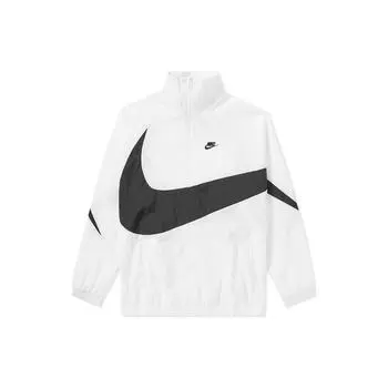 Мужская куртка Nike с воротником-стойкой и вышитым логотипом, белая AJ2696-100 S