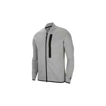 Мужская куртка Nike Tech Fleece с длинным рукавом и воротником-воронкой серая CZ1797-063