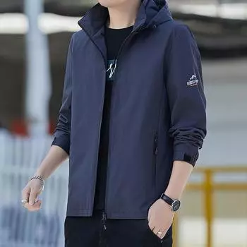 Мужская куртка, новая осенняя модная повседневная рабочая куртка, мужская повседневная универсальная куртка с капюшоном, большой размер M