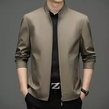 Мужская куртка, новая весенне-осенняя деловая тонкая верхняя куртка с бейсбольным воротником среднего возраста, повседневная куртка, мужская одежда M