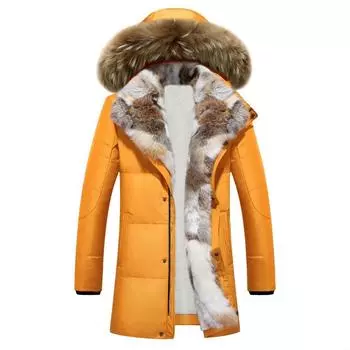 Мужская куртка осень-зима больших размеров с подкладкой и утолщением средней длины на молнии с капюшоном и меховым воротником, повседневная теплая свободная верхняя одежда для спорта на открытом воздухе 5XL