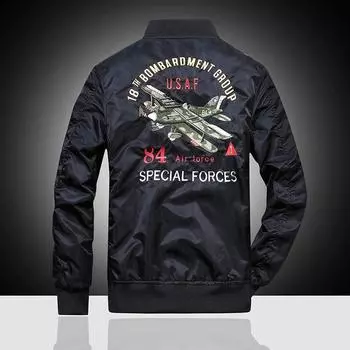 Мужская куртка, осенняя куртка-бомбер ВВС ma1, мужская бейсбольная форма с вышивкой, повседневная куртка M