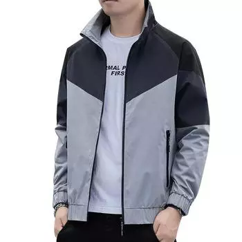 Мужская куртка Осенняя мужская тонкая повседневная спортивная куртка с цветными блоками L