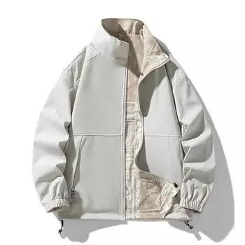 Мужская куртка оверсайз, двусторонняя мужская куртка, повседневная свободная мужская куртка со стоячим воротником 8XL